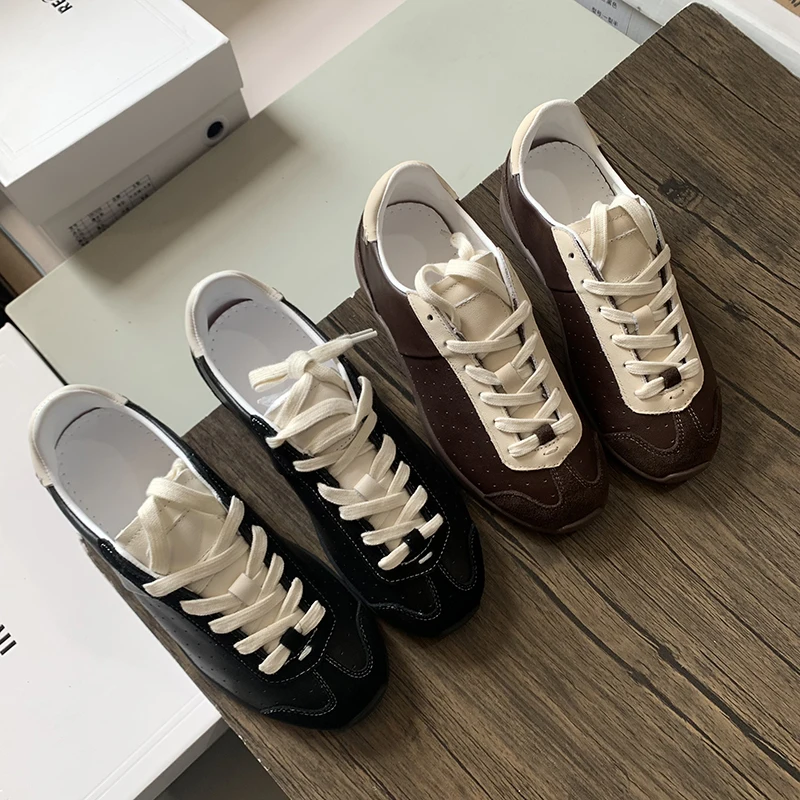 

Ретро балетный цвет Blo Sports Casual oes Женский универсальный брюки AGAN oes на плоской подошве с резиновой подошвой на подкладке из овчины