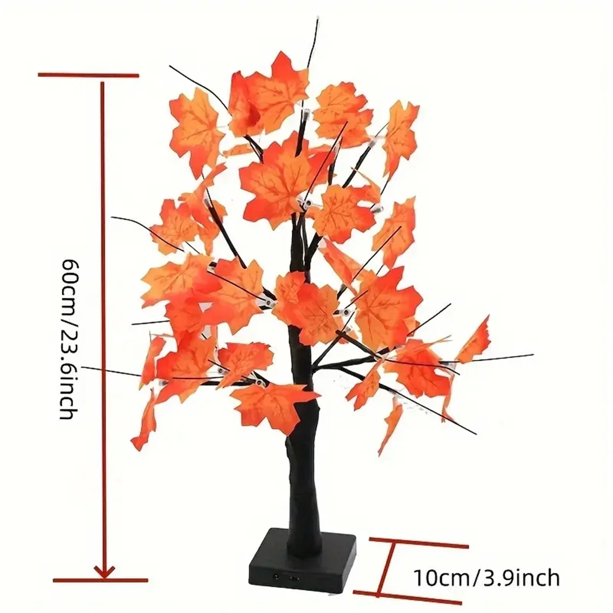 Imagem -04 - Led Maple Leaf Tree Night Light Usb e Bateria Ação de Graças Halloween Simulação Paisagem Lâmpada para Jardim Decoração de Férias