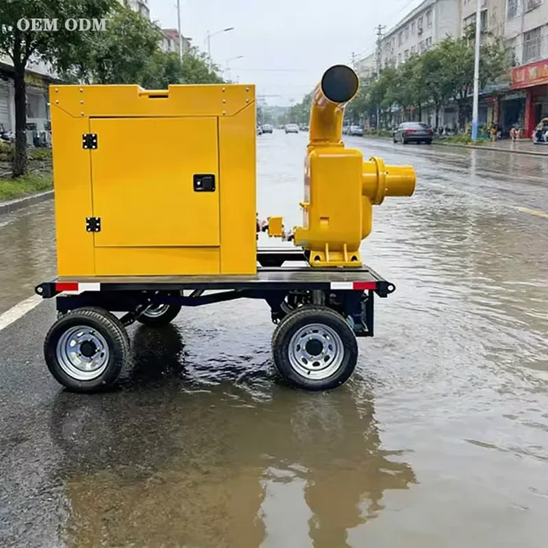 Mobile Flood Drainage Pump Truck Factory Custom High Vacuum Self Priming Water Pump Equipment