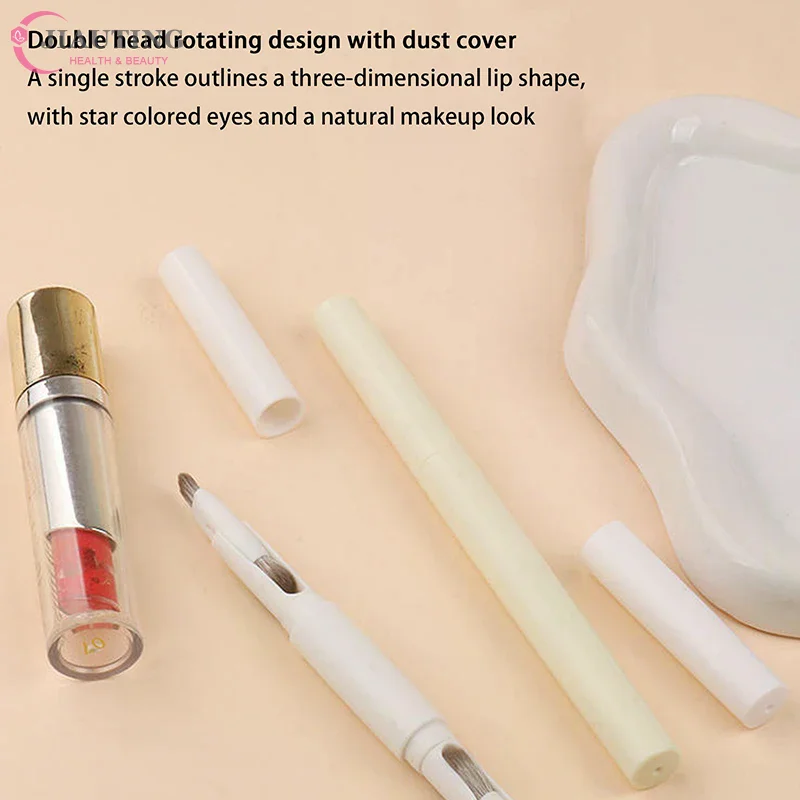 Double Head Rotating Four In One Eyeshadow Brush Complete Eyeliner/Blending/Brow Brush Tools Portable Travel Eye Makeup Soft