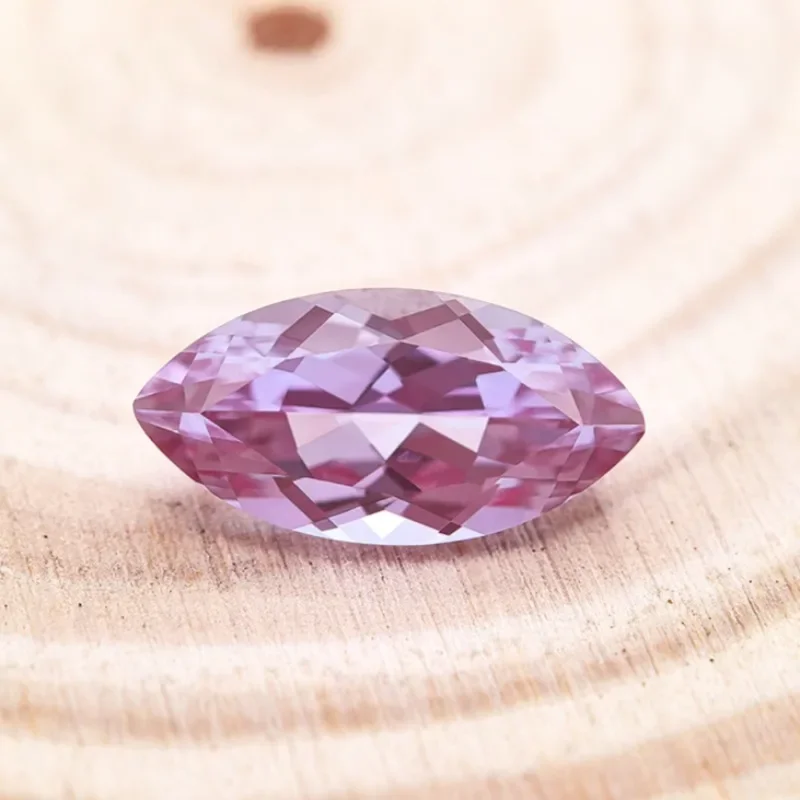 Lab Grown Stone Marquise Shape Alexandrite Purple Color Charms Beads for Diy Jewelry Making Materials Selectable AGL Certificate