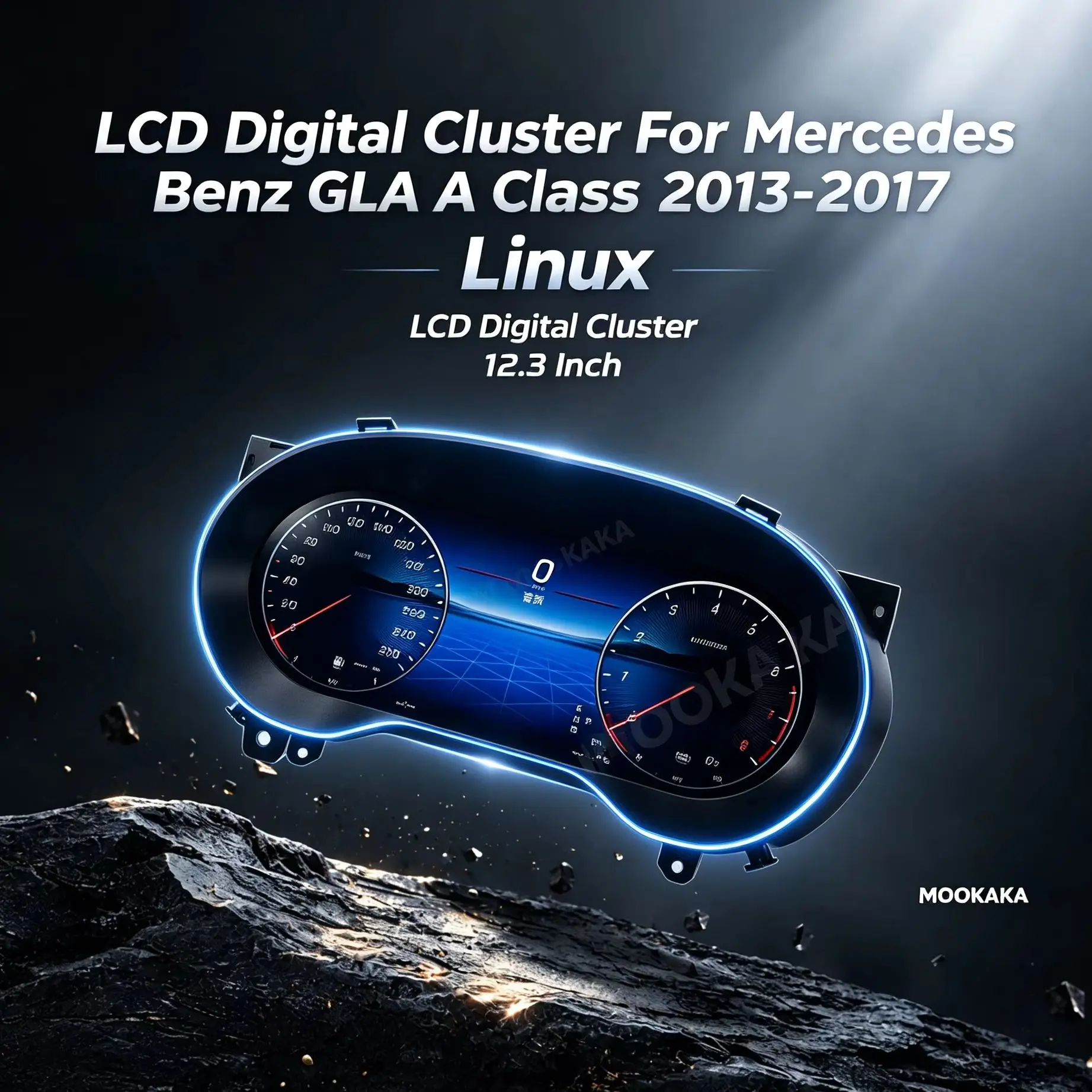 LCD Digital Cluster For Mercedes Benz GLA A Class 2013-2017 Virtual Cockpit Car Instrument Dashboard Speedometer Carplay Linux