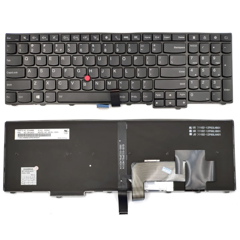 New Laptop Keyboard for Lenovo Thinkpad L540 20AU 20AV T540 T540p 20BE 20BF T550 20CK T560 20FH 20FJ Series Black With Backlit