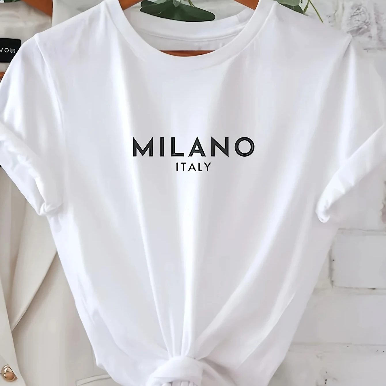 

Футболка с круглым вырезом с буквенным принтом, повседневная футболка с коротким рукавом на весну и лето, женская одежда, День святого Валентина