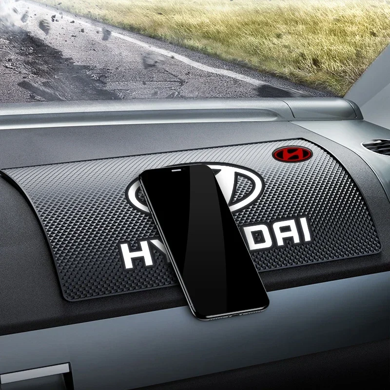 19.7*12.8 سنتيمتر سيارة لزجة المضادة للانزلاق حصيرة لشركة هيونداي i10 i20 i30 i40 ix20 ix35 ix55 فيراكروز كريتا المكان Veloster HB20 جيتز تيراكان