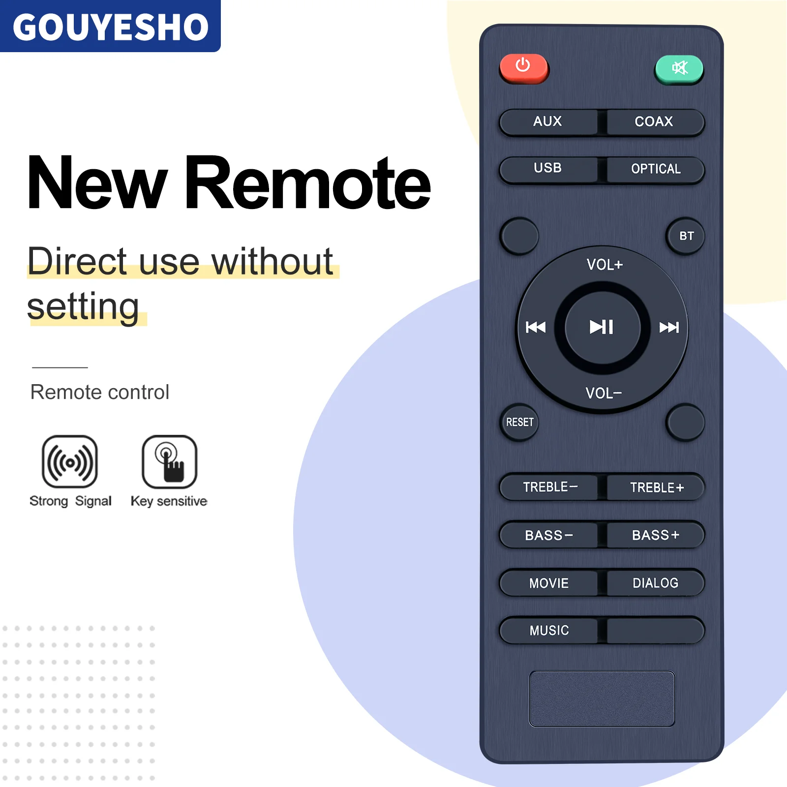 New Remote Control For VMAI S4 FS21HS & Geoyeao & auvisio MSS-95 & Ele Eleoption Bluetooth Soundbar Sound Bar Speaker System