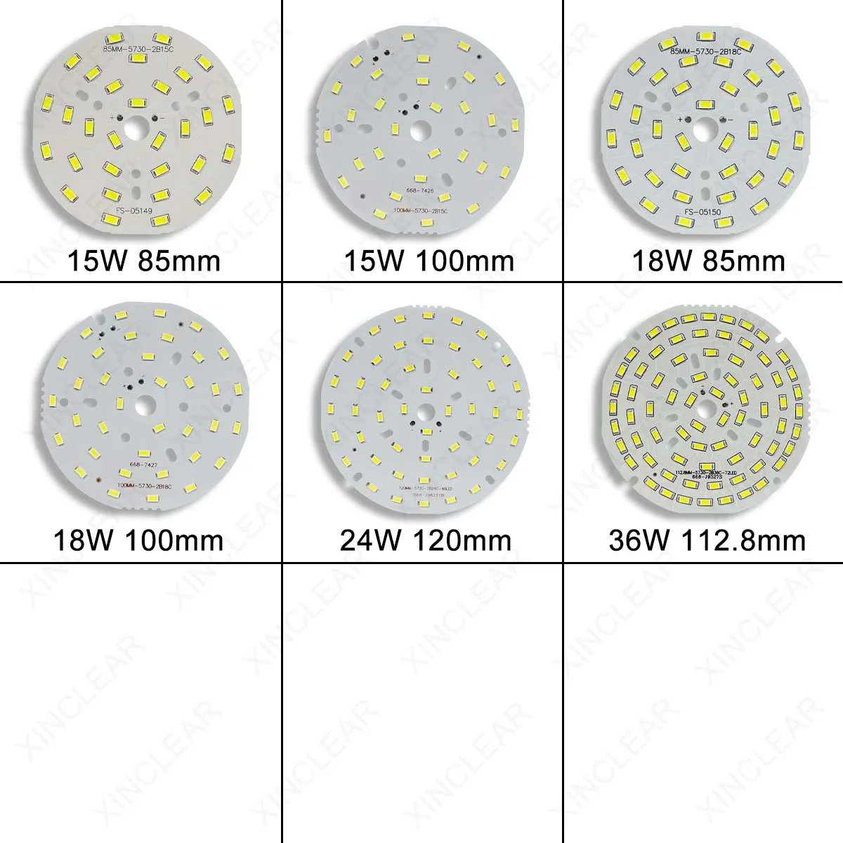10PCS LED Light Board 3W 5W 7W 9W 12W 15W 18W 24W 36W SMD 2835 5730 Chips For DIY Bulb Circular Transformation Light Source