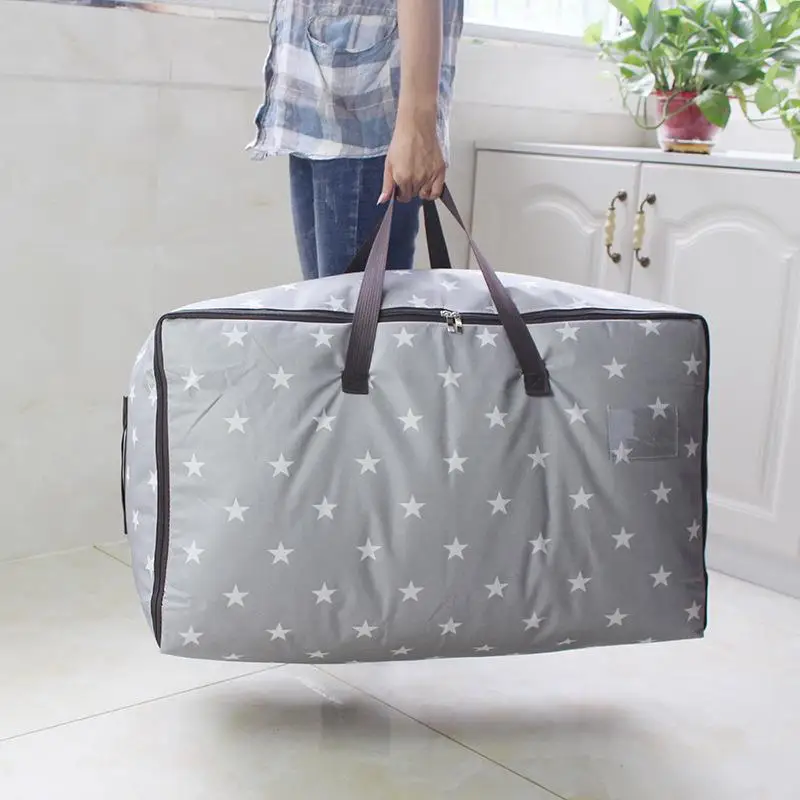 Moisture-Proof Soft Oxford Cloth Cotton Quilt Bag Moving Box Air Freight Check-In Luggage Bag Storage Organizer Bag