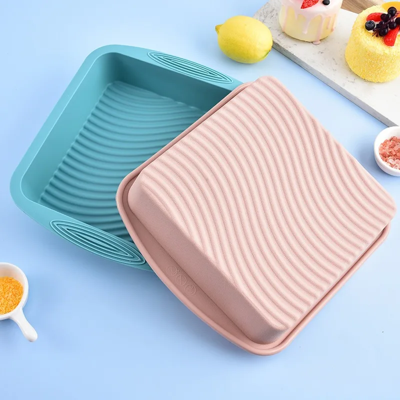 1PC Household Baking Cake Square Silicone Baking Pan Mousse Silicone Cake Pan Bread Mould Kitchen Baking Tools