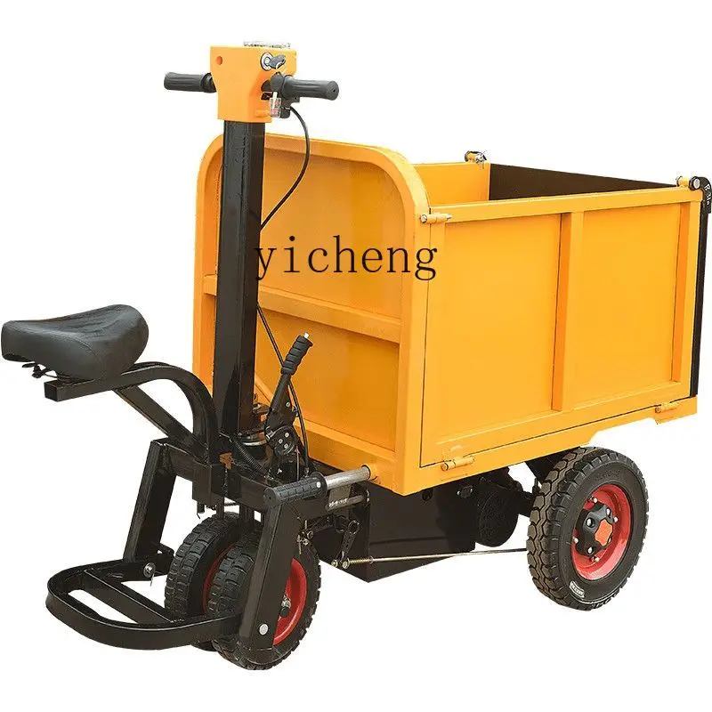 XL electric trolley construction site gray bucket truck dump truck construction site cement tricycle