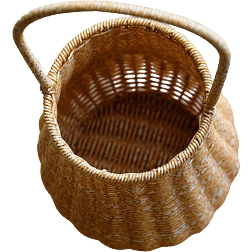 

Woven Flower Basket Decorations Handmade Storage Baskets Iron Material Home Decoration Living Room Bedroom Use