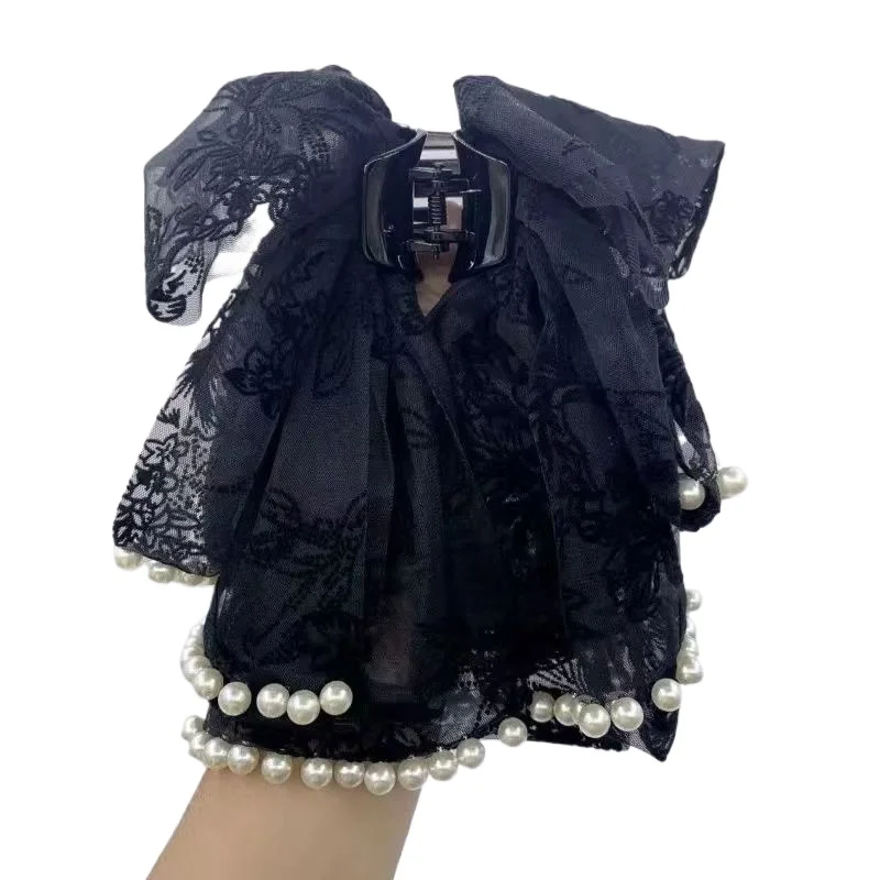 الإناث الصيف الخريف جديد أغطية الرأس اكسسوارات النساء أدوات تصفيف الشعر دبابيس الشعر اللؤلؤ القوس مشبك شعر سيدة مشبك شعر رومانسي