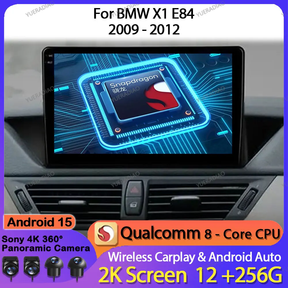 

Android 15 Car Radio For BMW X1 E84 2009 - 2012 Head Unit Multimedia Stereo Video Player NAVI GPS 4G WIFI 2K Screen QLED 2DIN BT
