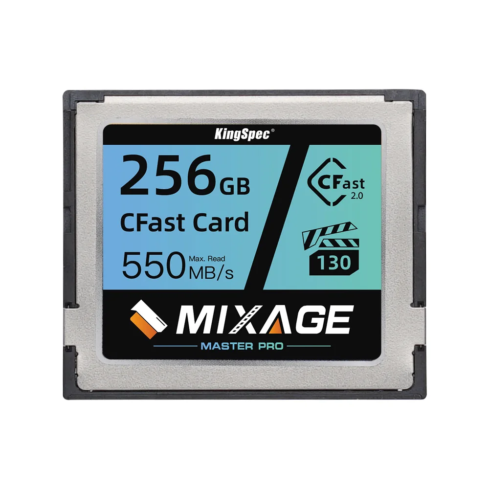 بطاقة ذاكرة KingSpec Cfast 2.0 256 جيجابايت 512 جيجابايت 1 تيرا بايت CFast SATA بطاقة ذاكرة IPC صناعية سرعة 450 ميجابايت/ثانية للفيديو عالي الدقة 4K