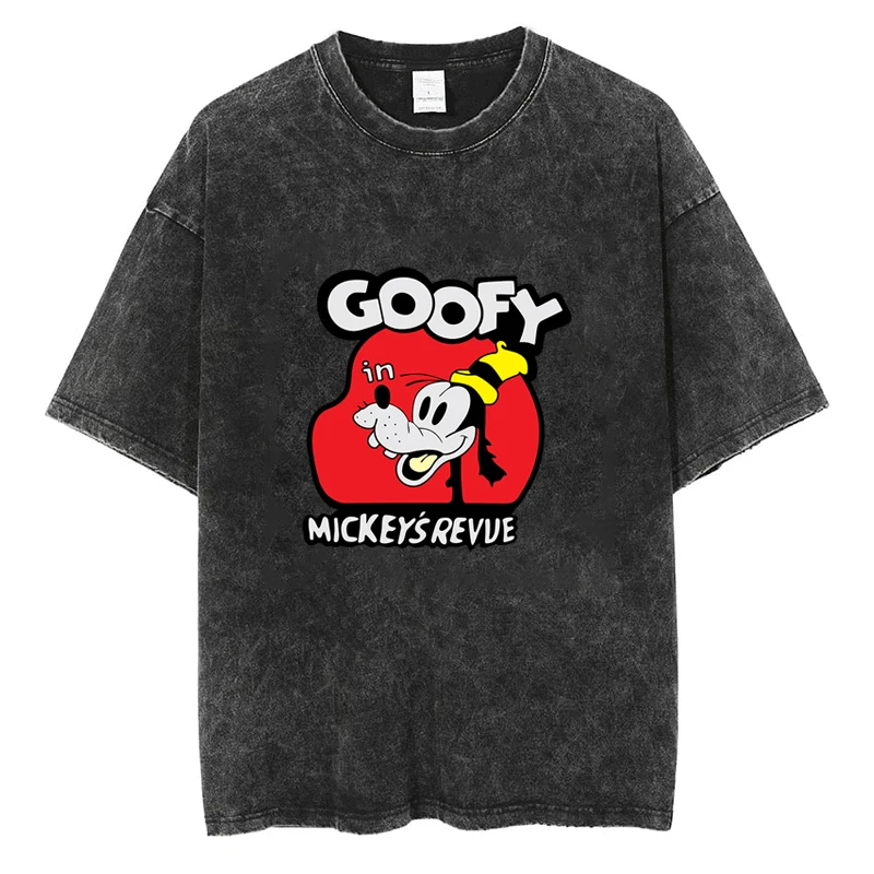 

Cartoon Mickey Mouse Goofy T Shirt Y2k Harajuku Hip Hop Casual Unisex Streetwear T-shirt Vintage Cotton Oversized Loose Tees