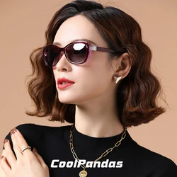 Luxury Women's Sunglasses Gradient Polarized Lens Vintage Shades Design Ladies Elegant Travel Glasses Lunette De Soleil Femme