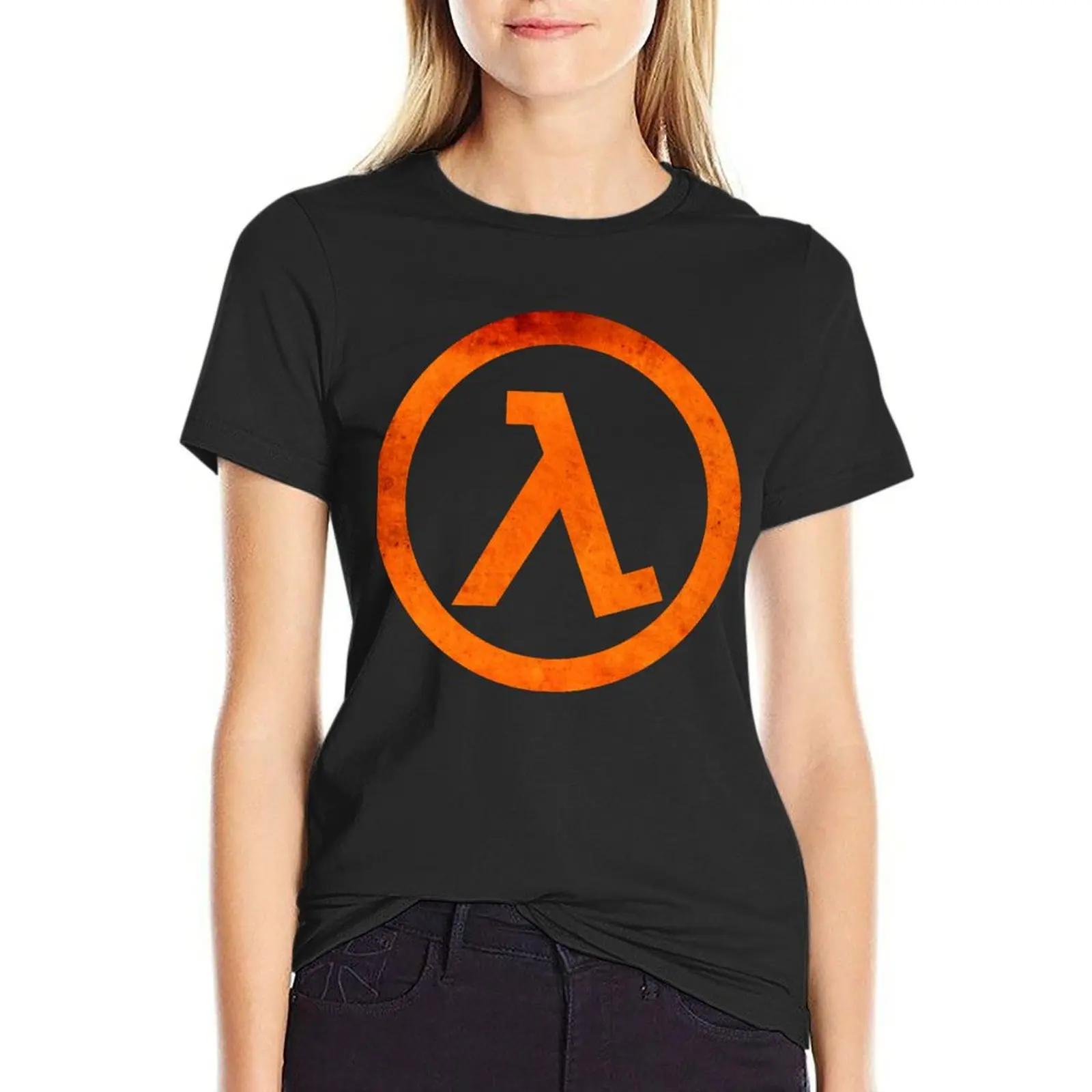 Half Life Rust Logo T-Shirt tops anime clothes oversized tees plain t shirts for Women