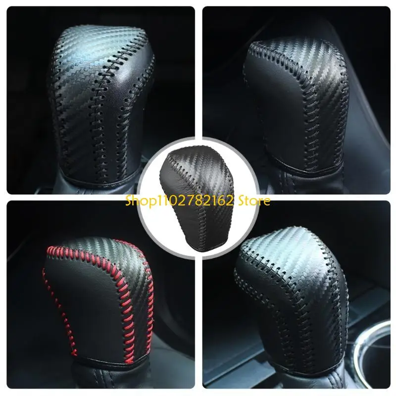 

547B Leather Gear Shifts Knob Protector Car Gear Knob Sleeve Auto Shifters Knob Cover Vehicle Accessories Suitable for Vehicle