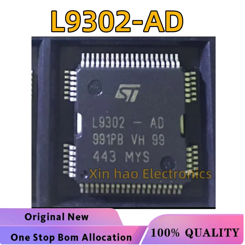 1pcs/lot New original L9302-AD L9302 HQFP-64 Automotive computer board engine ignition injection driver chip  In Stock