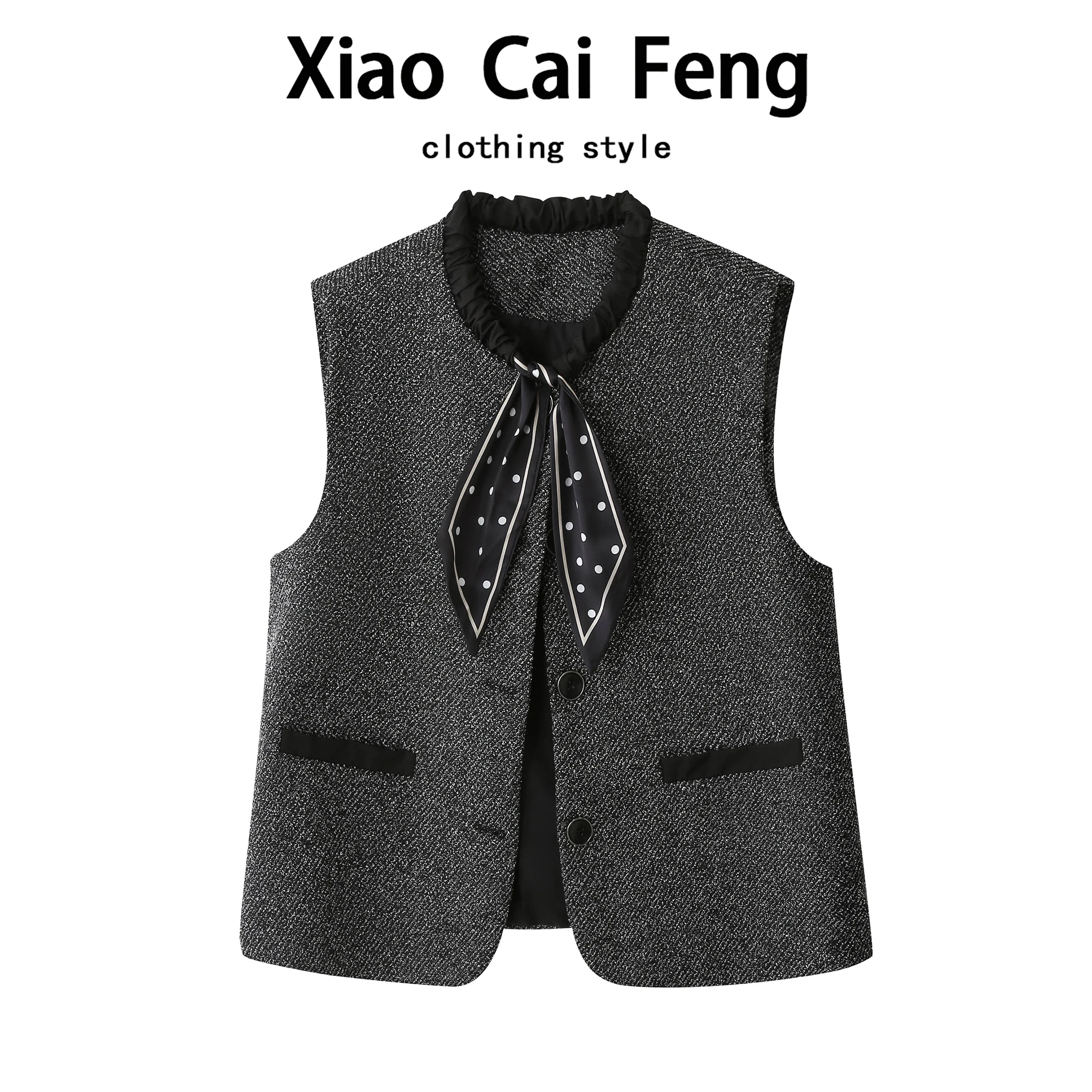 Bufanda Faion para mujer, chaleco con cinturón, prendas de vestir exteriores, temporada de otoño, capas versátiles, capaz a juego, Top atractivo de cualquier Bot