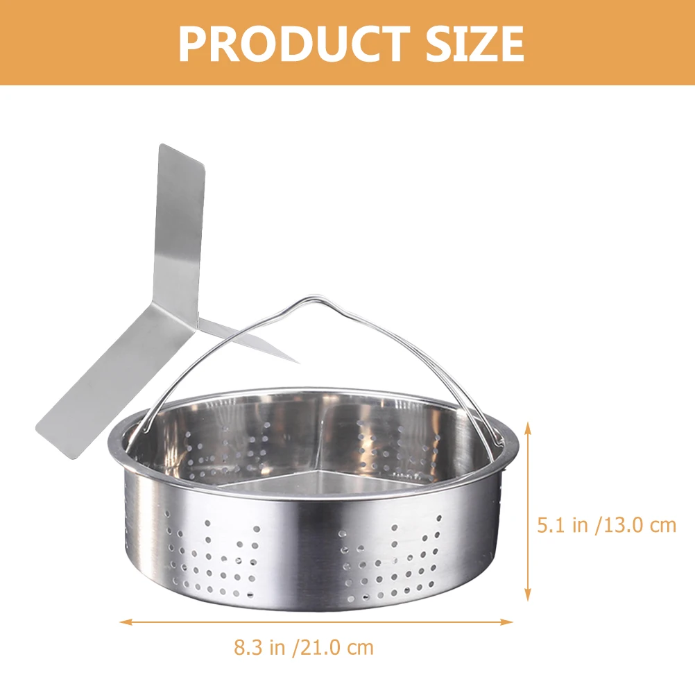 

1 set 1 Set Food Steamer Basket Stainless Steel Kitchen Steam Pot For Cooking Vegetables Fish Dumplings Steamer Accessories