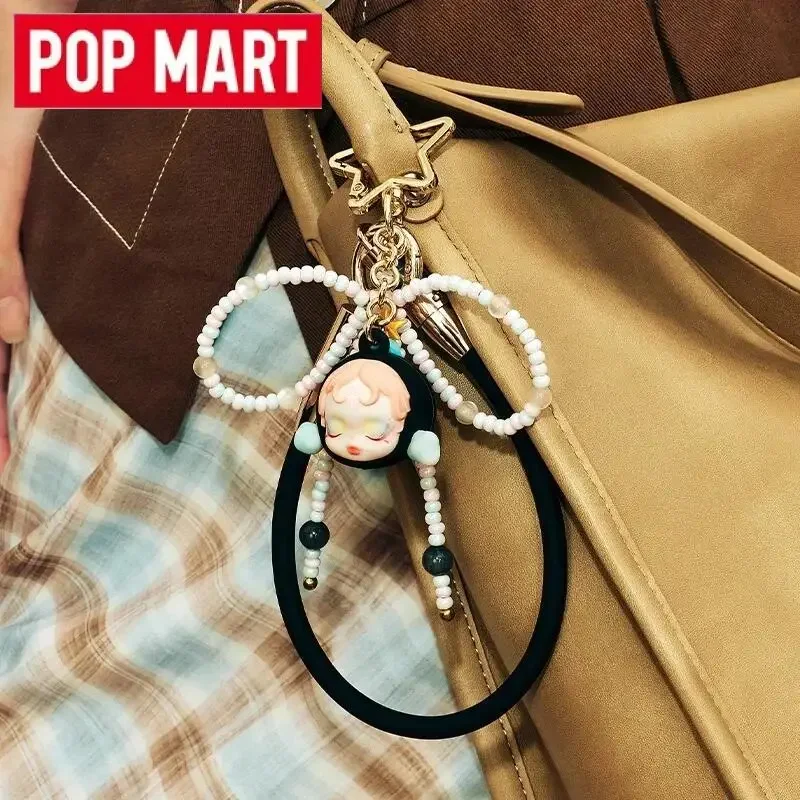 البوب مارت الاحتفال باللحظة POPMART 15th الذكرى سلسلة كابل بيانات قلادة صندوق أعمى تخمين حقيبة اللعب الأصلية صندوق غامض #3