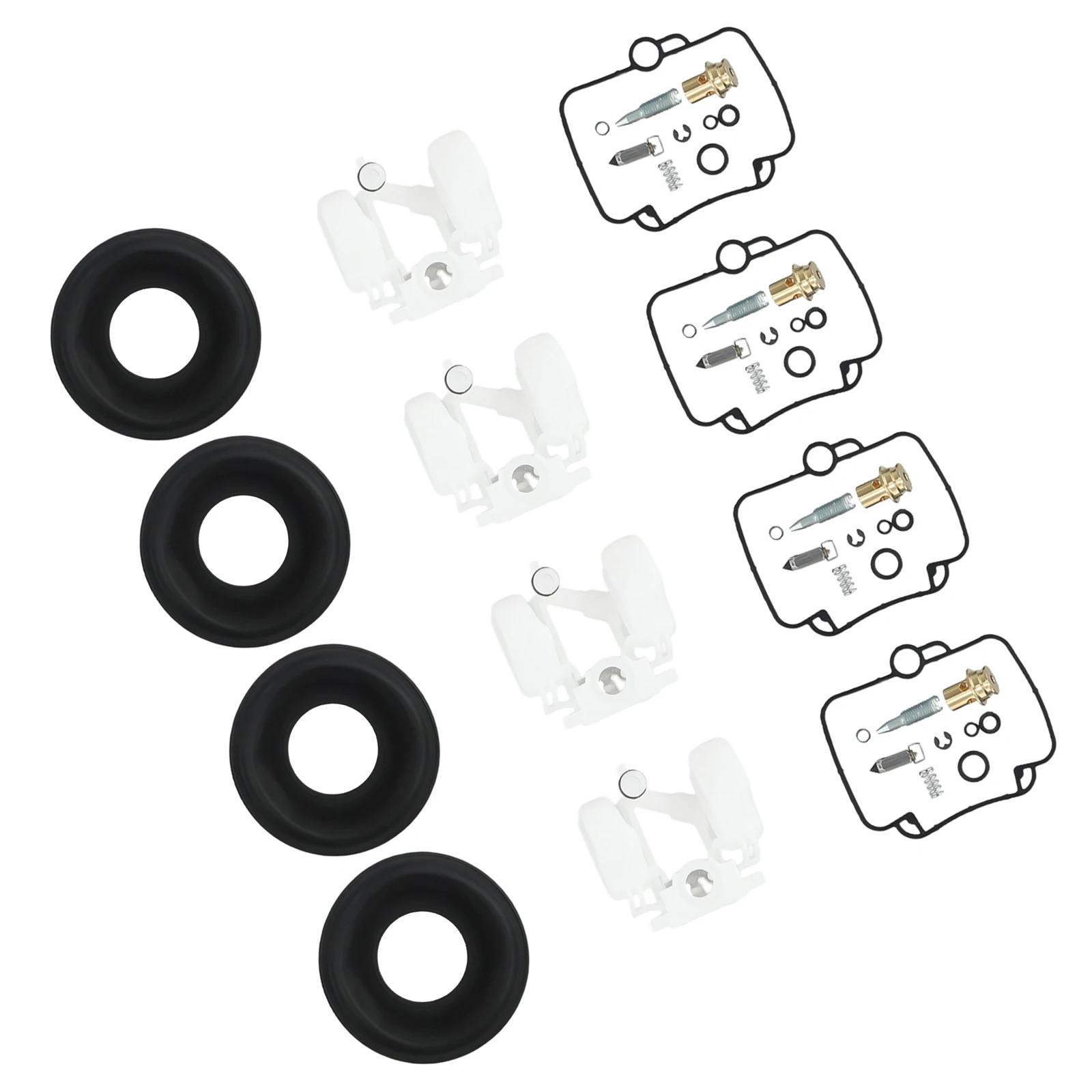 

Карбюратор с поплавковой диафрагмой, 100% новый латунный пластик, профессиональные замены, 4 комплекта, комплект для восстановления карбюратора