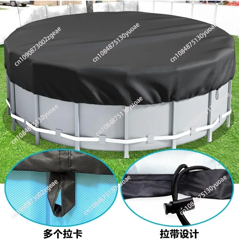Pool cover Round pool cover 1.8 meters Suitable for ground swimming Hot tub cover Waterproof and dustproof