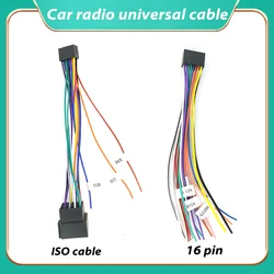 16 Pin ISO Audio Wiring Harness Cable Adapter Connector Wire Plug Kit For VW Ford Honda Universal Car Stereo Multimedia Player