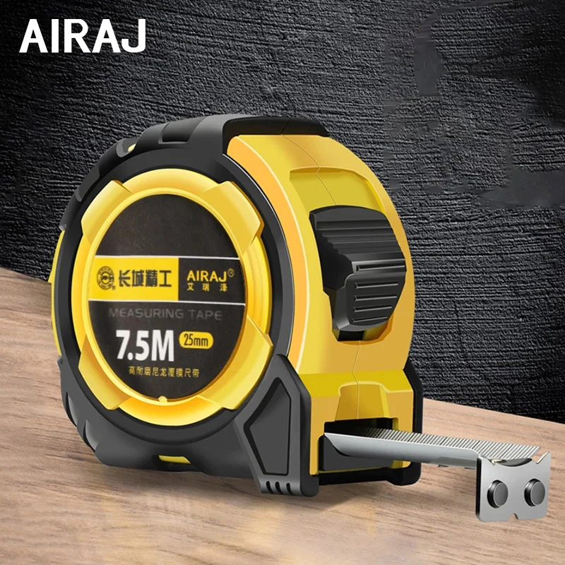 AIRAJ 5/7.5m Misura di nastro per strumento di misurazione manuale multiuso portatile ispessito resistente all'usura e antigoccia ad alta precisione