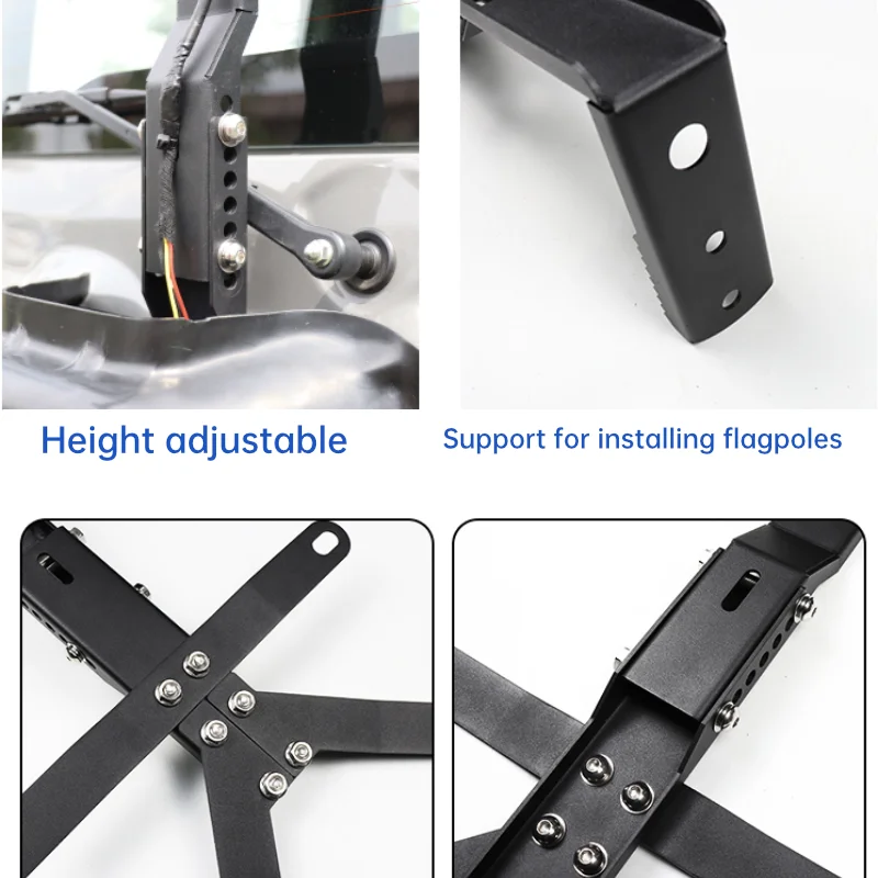 Black Powdercoating Steel Reverse Light Bracket  Reversing Light Bracket For Suzuki Jimny JB64 Sierra JB74 2019 2022 Accessorie