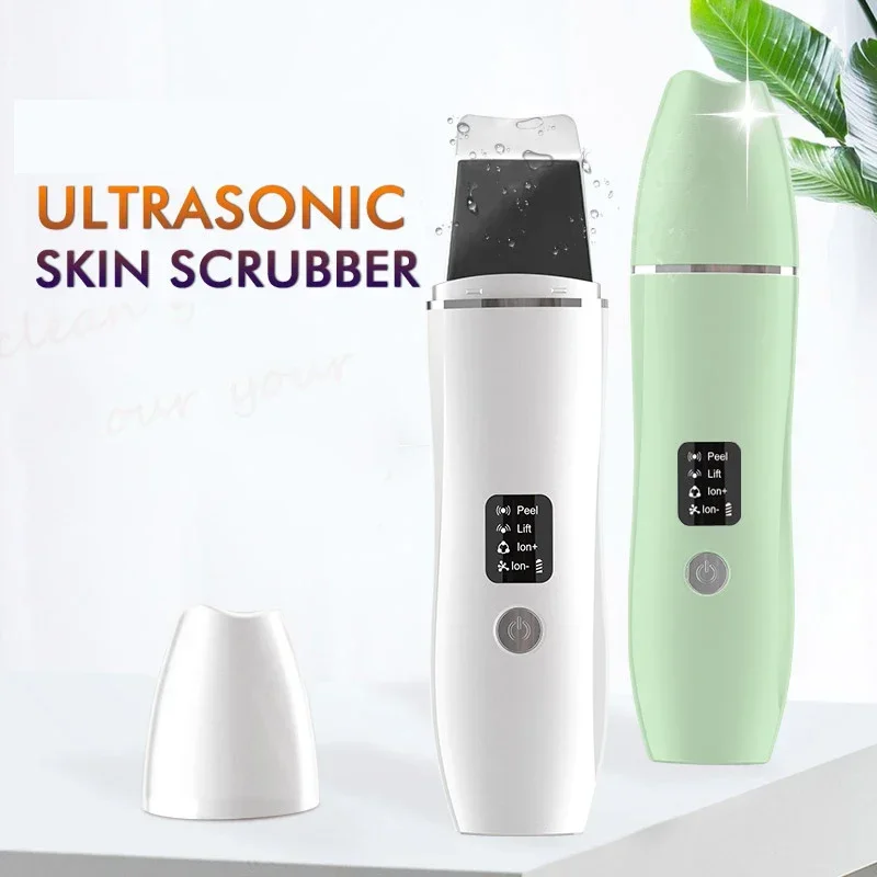 Ultrasonic Skin Scrubber Electric Facial Cleansing Pore Deep Cleanser Acne Blackhead Remover Peeling Shovel Lifting Skin Care