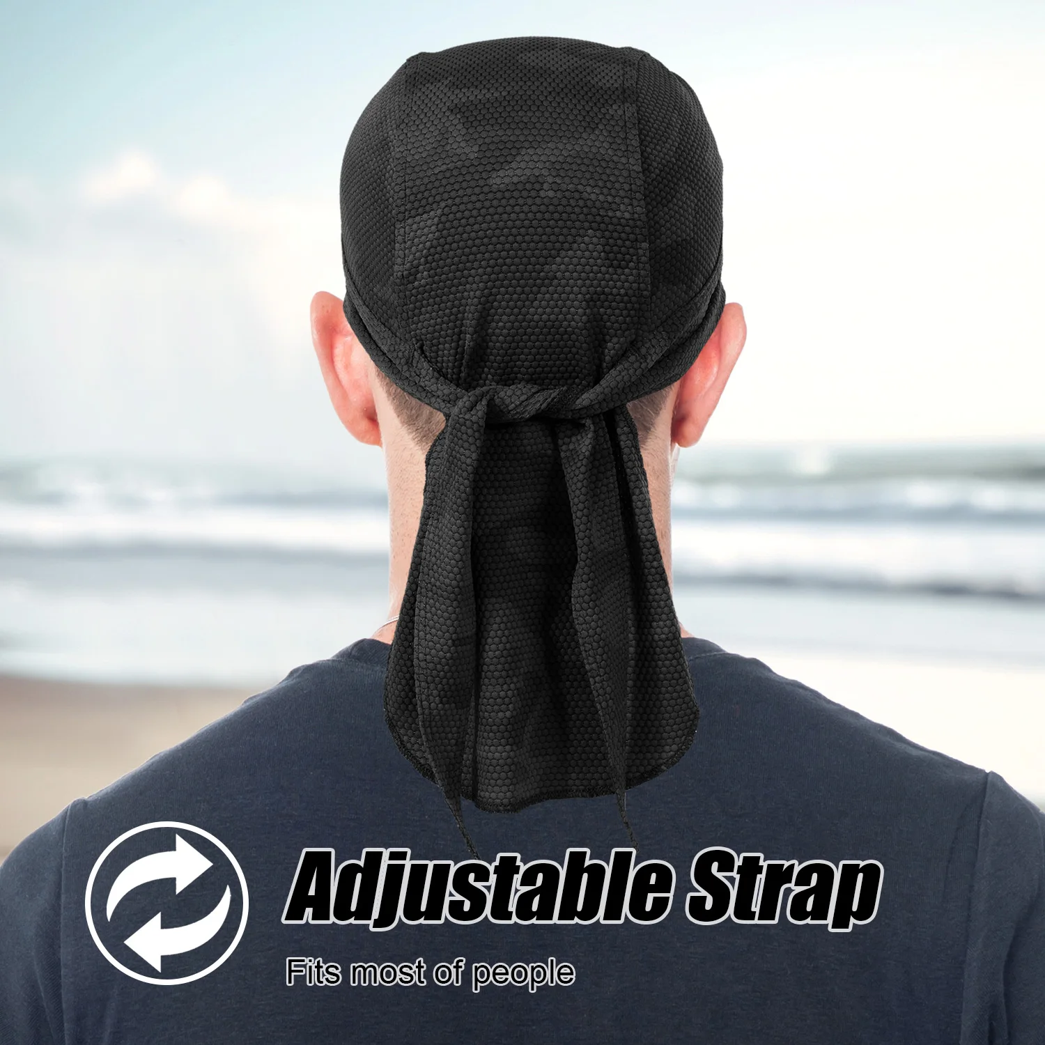 MACOGEAR Quick-drying Running Cap Breathable Doo Rags Sports Beanies Cycling Hat Durags Motorcycle Helmet Liner Hip Hop Headwrap