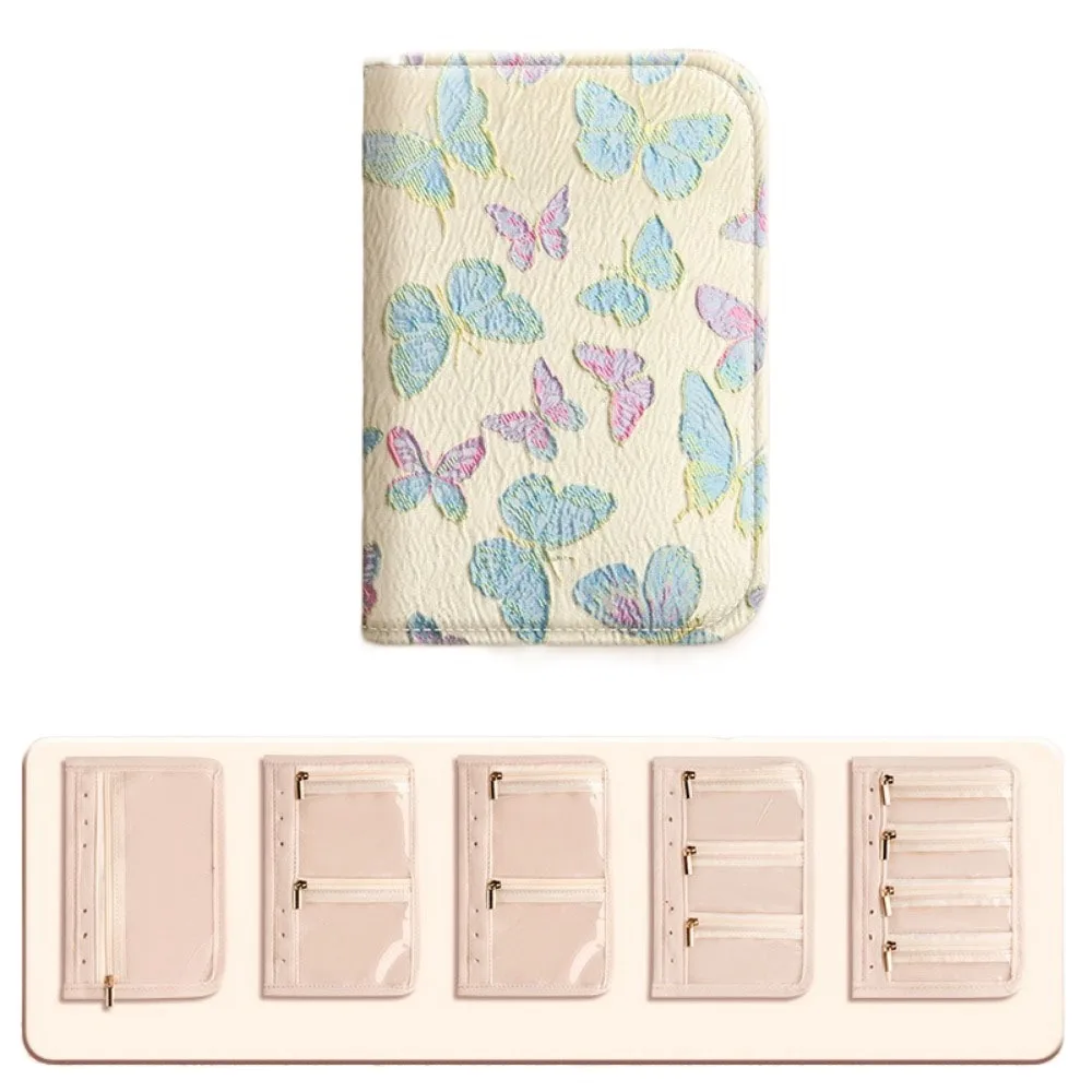 

Butterfly Flower Pattern Jewelry Storage Bag Grid Storage Multi-layer Jewelry Organizer Space Saving Anti-oxidation