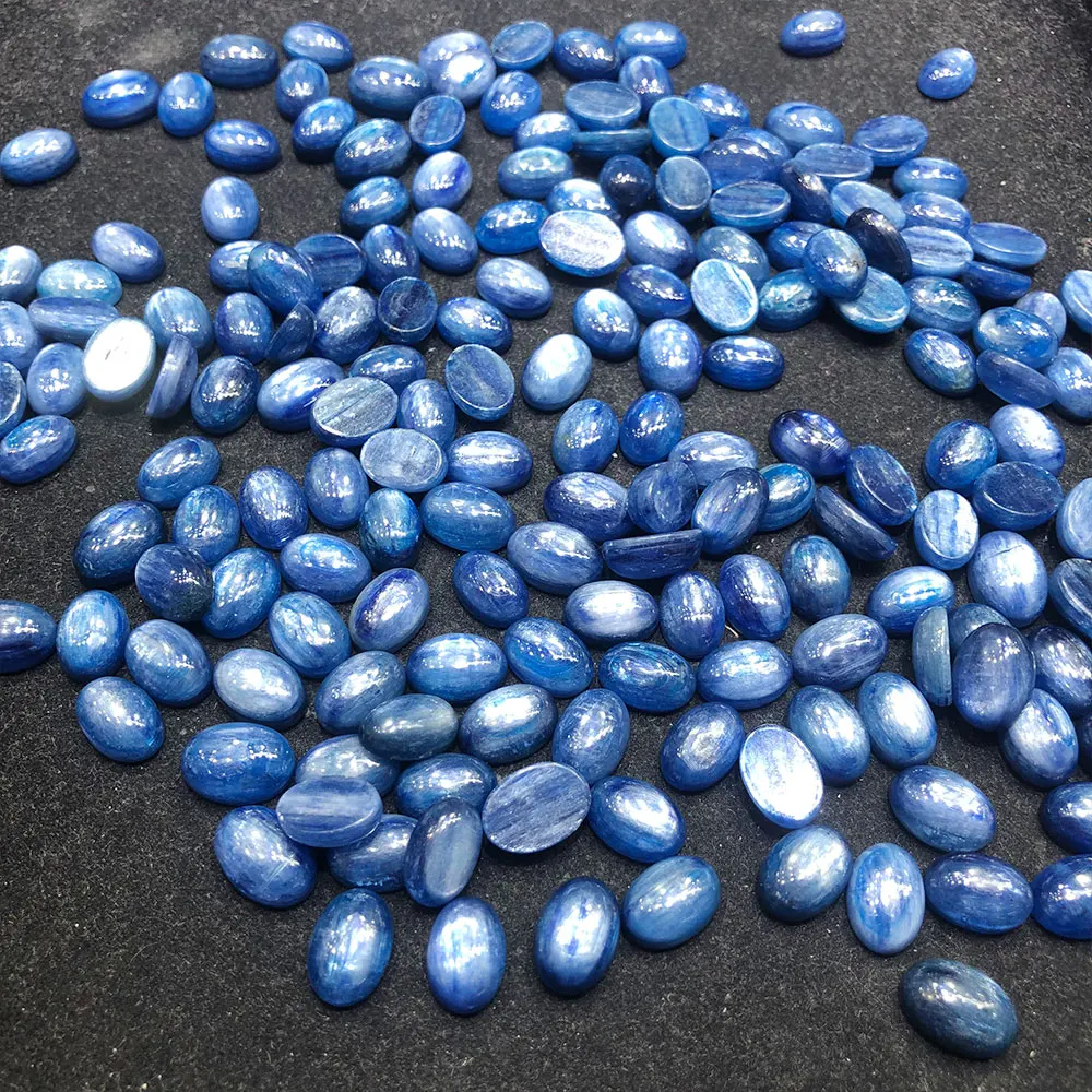 1pc Natural Stones Blue Kyanite Oval Cabochon Crystals Healing Gemstones Crystal Stone Reiki Home Decoration Spiritual Energy