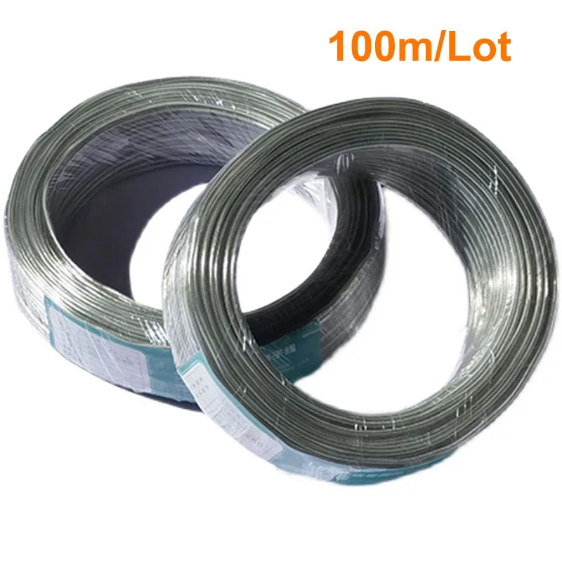 100M LED Neon Light Welding Silver Wire Middle Connector DIY Electrical Wire 2Pin 22AWG 20AWG 18AWG For 12V Neon Lamp Soldering