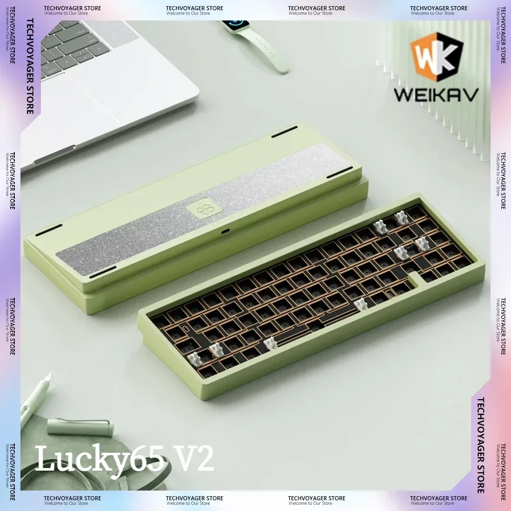 Weikav Lucky65 V2  Mechanical Keyboards Kits Rgb Hotswap Gasket Structure 2.4g Wireless 3Mode Customization Gaming Keyboard Gift