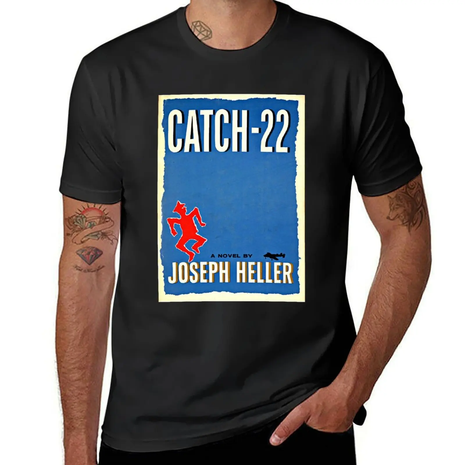 Catch 22 by Joseph Heller Book Cover T-Shirt hippie clothes summer clothes blanks men graphic t shirts