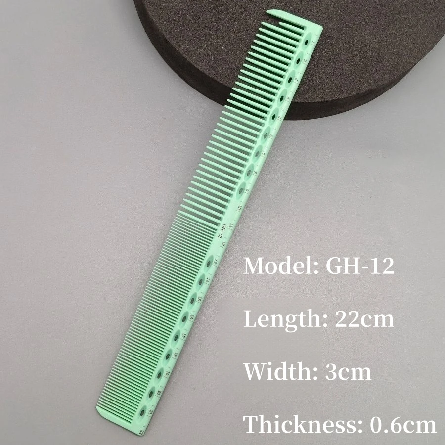 Haar Schneiden Kamm Mit Skala Cyan Gelb Lineal Haarschnitt Kämme Friseur Friseur Haarbürste Salon Styling Werkzeuge Y0521 – Detail 19