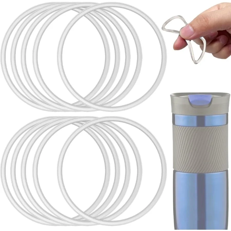 

10 шт. сменные прокладки, резиновые уплотнения крышки, совместимые с 16, 20 унций Contigo Spseal Bon, дорожное кольцо для кружки, силиконовое герметичное замена