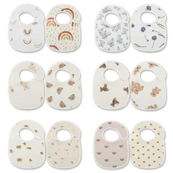 2 pz/set cotone bavaglini neonato mussola Burp panni bavaglino per l'alimentazione infantile per bambini ragazzi ragazze asciugamano morbido Saliva accessori per bambini