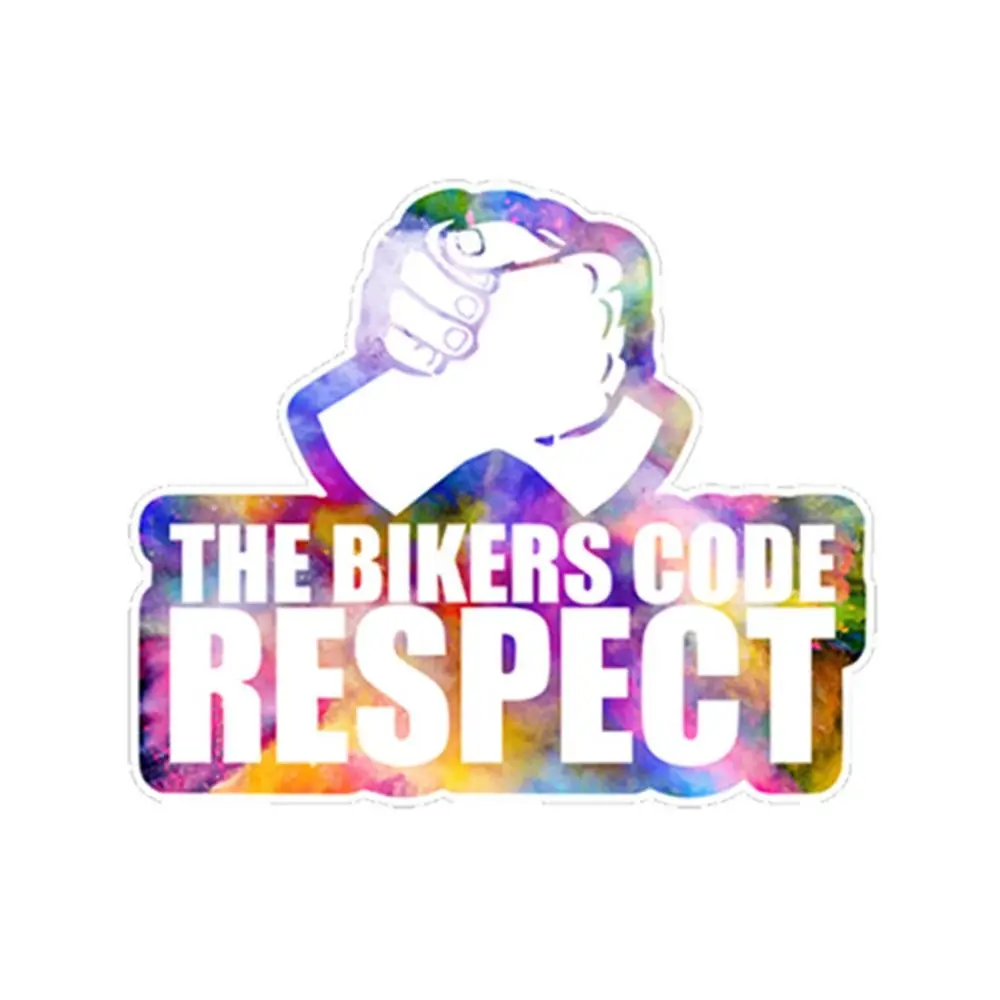 Scratch Blocking Creative Pattern Car Electricbike Scooter Cycling Decals Motorcycle Decorative Sticker RESPECT FOR BIKERS