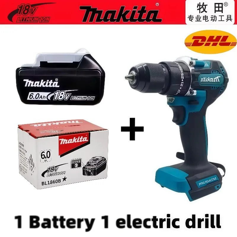 6Ah 100% Original Makita 18V Akku BL1860B Wiederaufladbarer Lithium-Ionen-Akku für Makita 18V Elektrowerkzeuge Ersatzakku