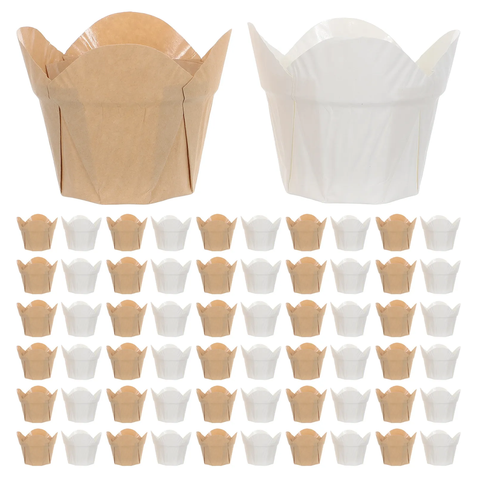 100Pcs Cupcake Liners Non-Stick Baking Cups Unbleached Parchment Muffin Papers Disposable Muffin Cups Baking Liners Party