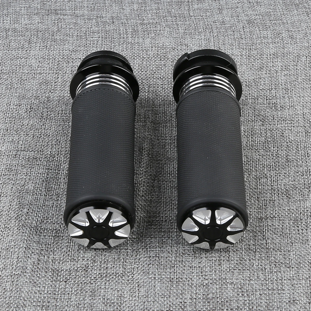 Motorcycle Black Electric Handle Bar Grips 1\