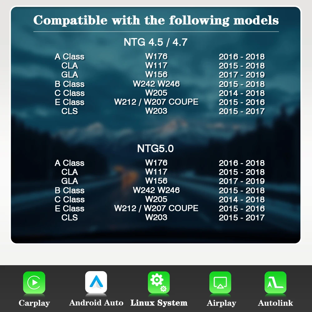 Autotop Wireless Carplay Android Adapter Box für Mercedes Benz C Glc/C/Glc/Gla Klasse 4. 3-0. 5 ntg 2013/2018 Mirrorlink Rückfahr kamera – Detail 3