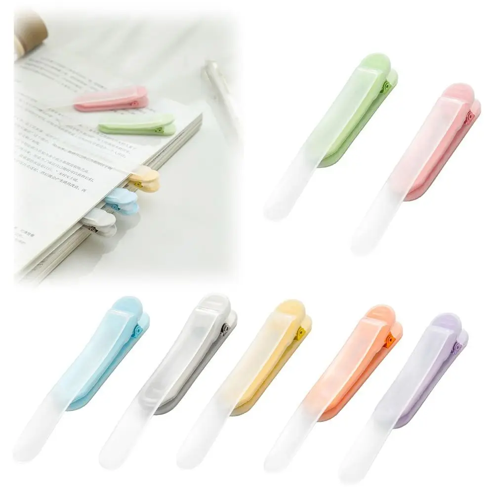Marque-page automatique transparent réutilisable, marqueur de lecture portable, clip souple au toucher doux, marque-page flexible pour suivre les pages