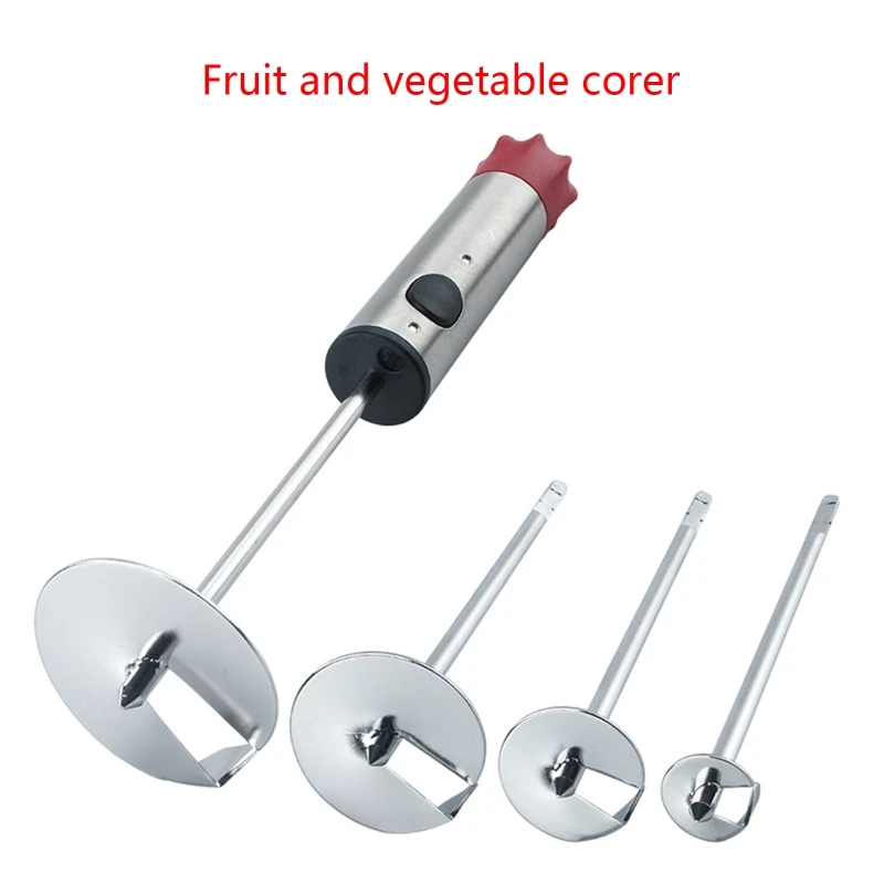 Drill Vegetable Fruit Corer with Ergonomic Handle Denucleator for Coring, Hollowing Out Zucchini Potato Carrots