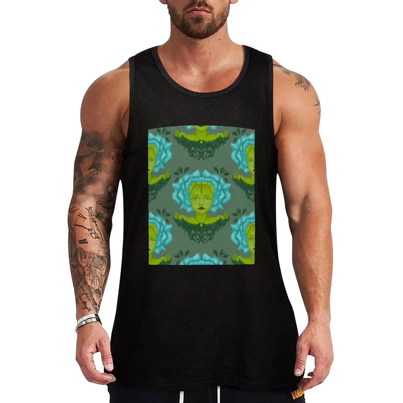 

Flower Pixie Tank Top gym training accessories summer Men's tops t-shirts man
