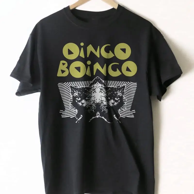 Rare Oingo Boingo Funny Cat Band For Fan Black T Shirt